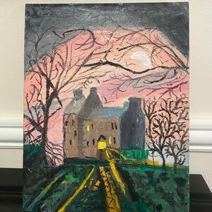 Hand Painted Canvas Wall Art Charming Evening Landscape